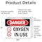 Signmission Oxygen In Use Danger Sign, Vinyl Decal, 10in W x 7in L, 2PK OS-2PACK-DS-D-710-L-1513 - alternate 2